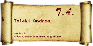 Teleki Andrea névjegykártya