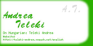 andrea teleki business card